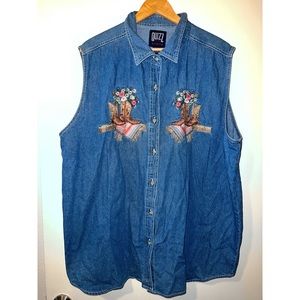 Western Embroidered Denim